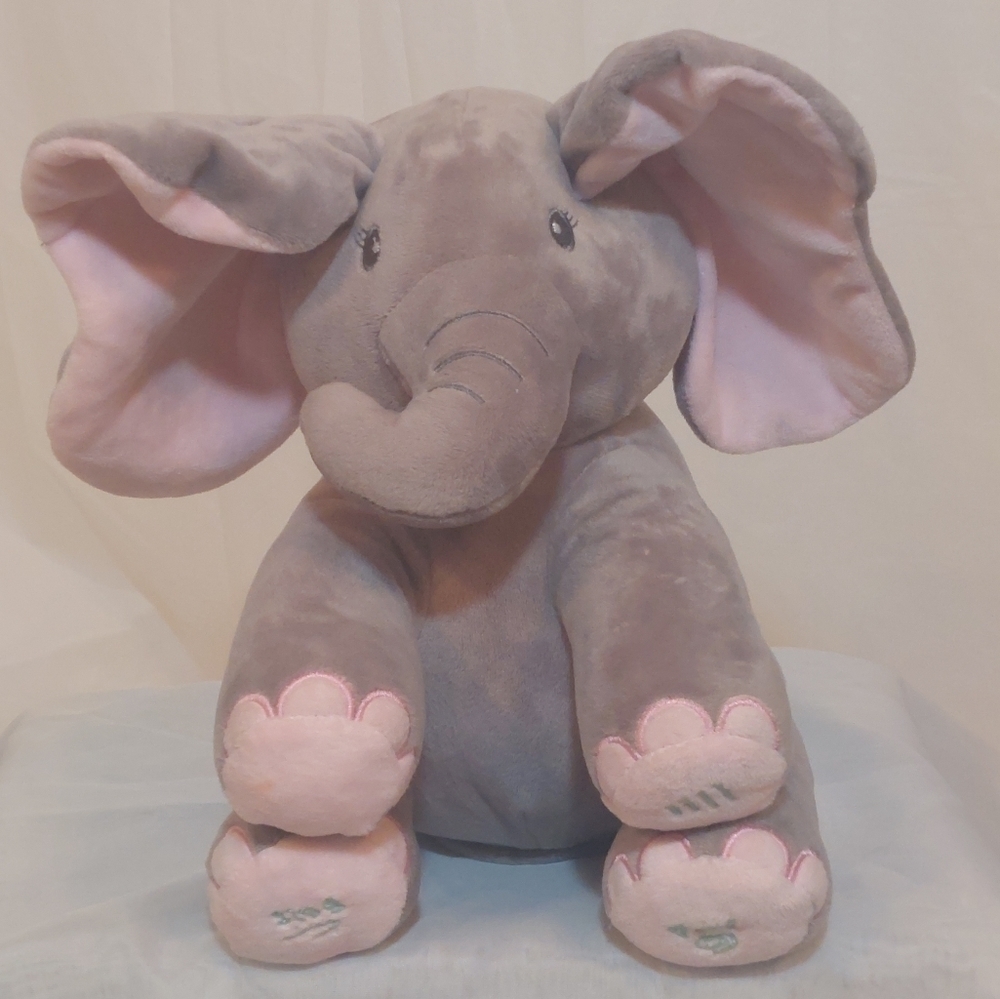 DIMPLE Animated Plush Singing Kaia Elephant w/ Peek-a-boo Interactive Feature